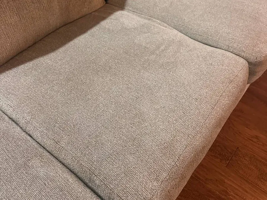 The same seat cushion after cleaning, urine stain removed