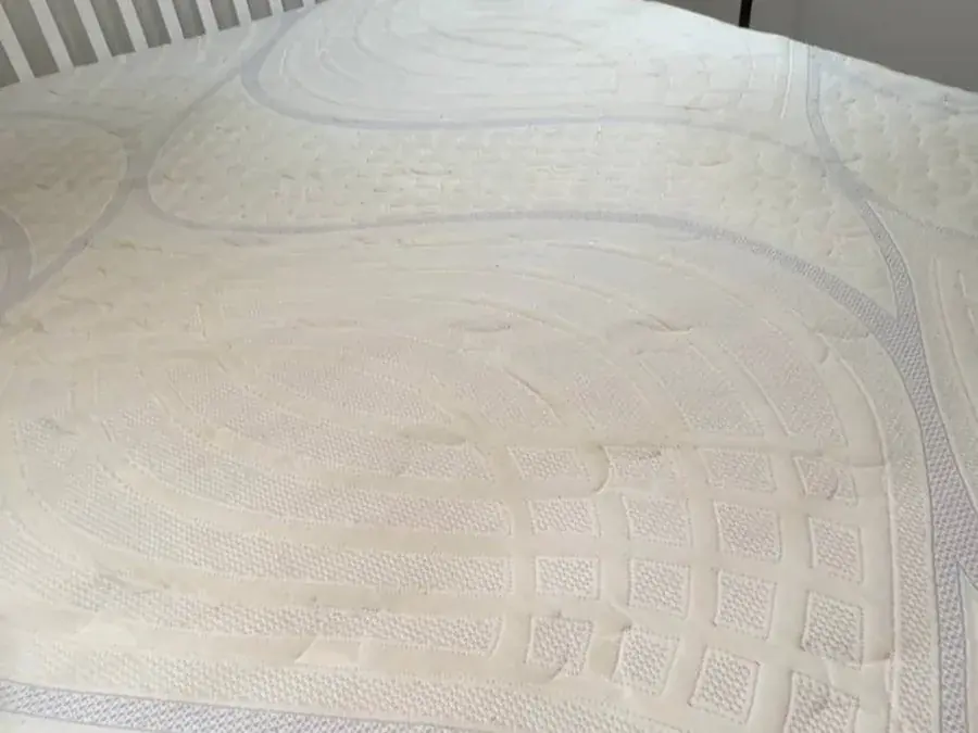 The same quilted mattress after urine, stain and odor removal